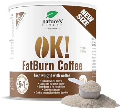Nature's Finest OK!FatBurn Coffee | Coffee drink with 5 in 1 effect for more energy and weight loss | With active ingredients L-carnitine, elderberry and guarana