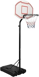 Home Garden - Soporte de baloncesto (polietileno, 237-307 cm), color blanco