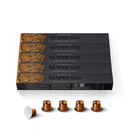 Nespresso Original, Livanto, Medium Roast, 50-Count Espresso Coffee Pods