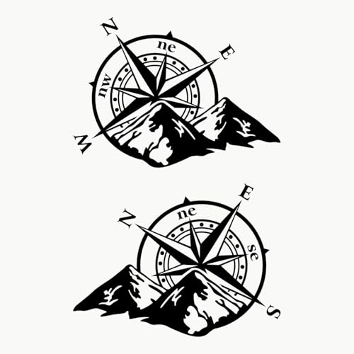 Autodomy Pink Compass of the Winds Car Stickers - Stickers 4x4 - Vinyl Camper - Stickers Caravan 4x4 Off Road - Stickers for Motorhomes - Stickers Sui...