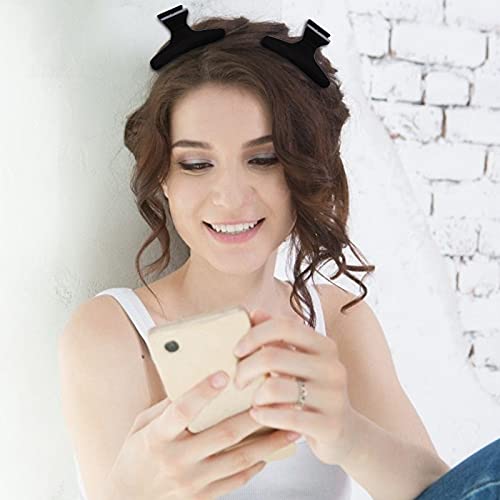 24 Pack Butterfly Clamps Hair Claw Clips Salon Hair Clips for Sectioning, Styling, Cutting, Coloring Large Pro Hair Clips Butterfly Hairdressing Hair Accessories for Women Girls (Black) - Thumbnail 3