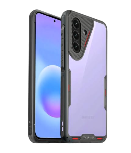 Image of KAPAVER iON-X Back Cover Case Compatible with Samsung Galaxy A57 5G (TPU + Poly Carbonate | Smoke Black)