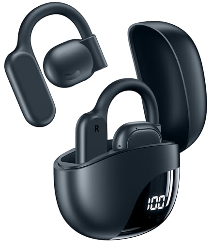 AI Translation Earbuds Real Time 164 Languages 80H Playtime Translator Ear Buds Audifonos Traductores Inglés Español Wireless Earphones Bluetooth AI Headphone for Travel Meeting Learning K08 Jet Black