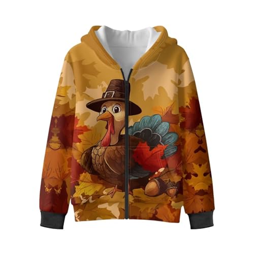 Children Zipper Up Sweatshirt, Long Sleeve Fleece Hoodies with Pocket, Sport Jacket for Boys 4-16 Years