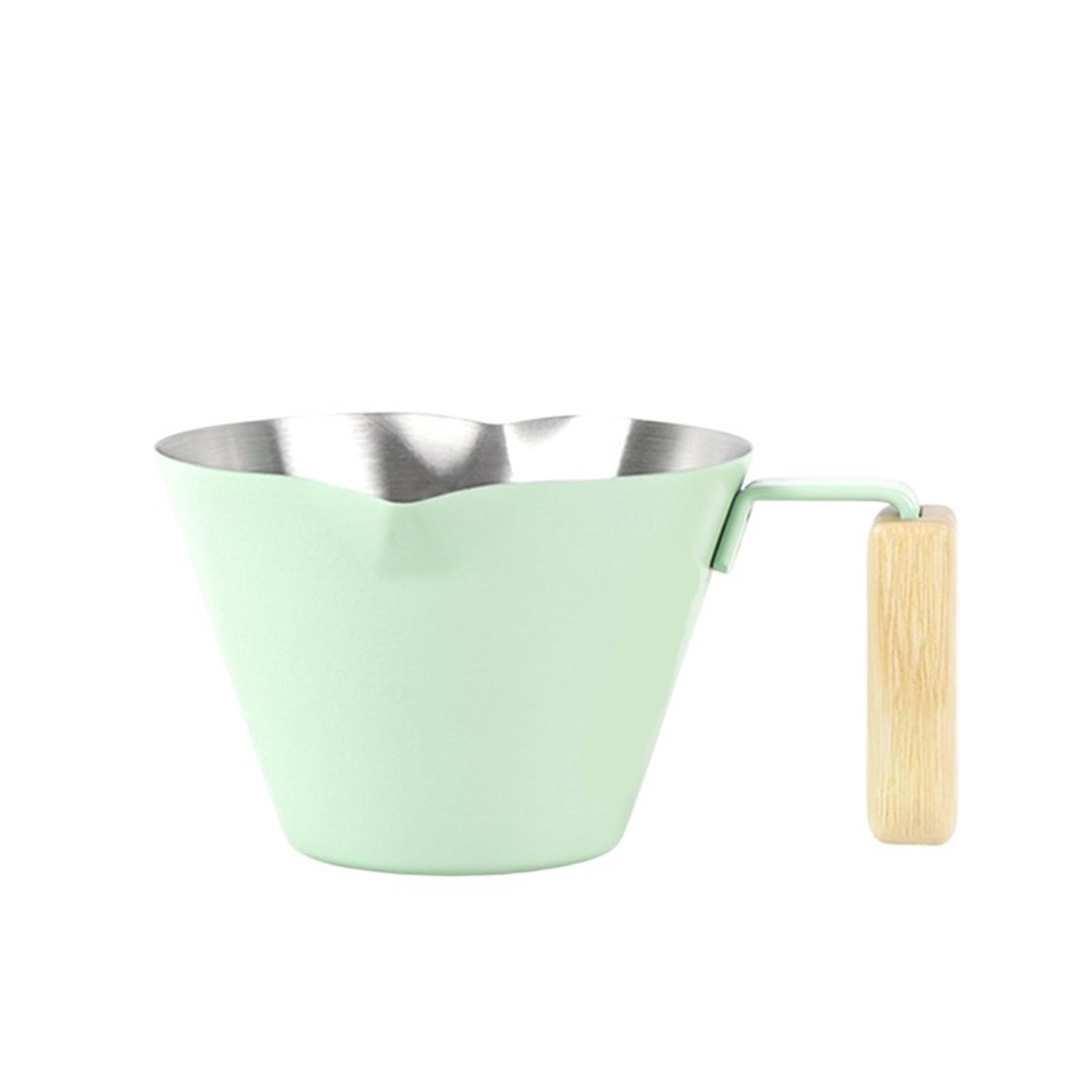 Tazas medidoras de Acero Inoxidable, Taza de extracción de Espresso de Doble Boca, 100ml con Herramientas de Cocina a Escala, 2 uds. para Hacer Café(Light Green)