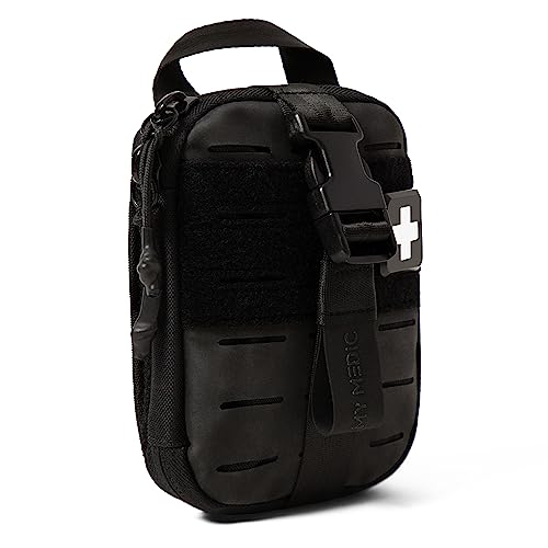 Image of My Medic Sidekick - Camping Hiking and Backpacking First Aid Kit - 70 Items - HSA and FSA Eligible - Small Ifak Great for Travel or Motorcycle - Portable Emergency Kit - Black