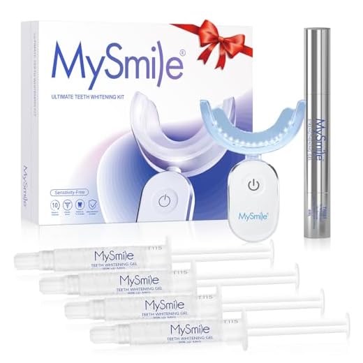 MySmile Deluxe 10 Min Teeth Whitening Kit with 28 LED Light, 35% Carbamide Peroxide Teeth Whitening Gel, Helps Remove Years of Stains from Coffee, Soda, Wines, Smoking, Food