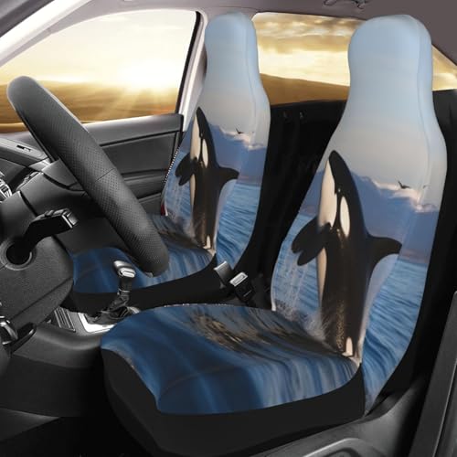 Housse de siège avant imperméable Killer Whale : protection de voiture antidérapante de luxe