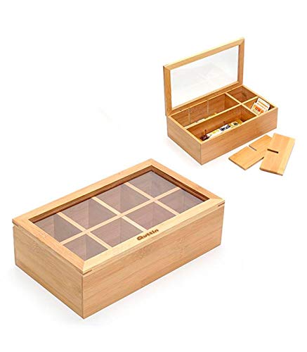 Boîte pour infusions Bambou design épuré coffret de rangement - 2