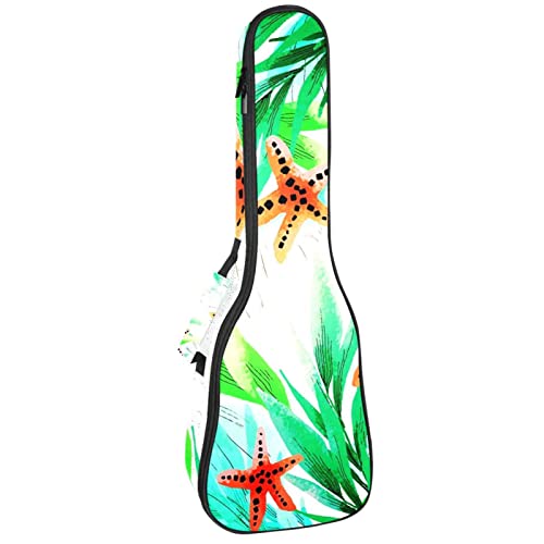 Housse pour ukulélé – Feuille tropicale verte – 10 mm d’épaisseur – Rembourrage en éponge de 53,3 cm – Avec sangles… - Les Beatles, Paul McCartney, John Lennon, RIngo Starr, George Harrison Housse pour ukulélé - Feuille tropicale verte - 10 mm d'épaisseur - Rembourrage en éponge de 53,3 cm - Avec sangles…