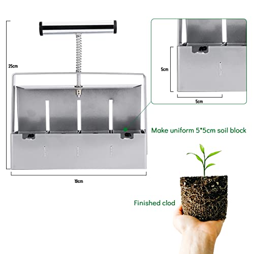 Erdtopfpresse Transplant manueller Bodenblocker für Gartenarbeiten