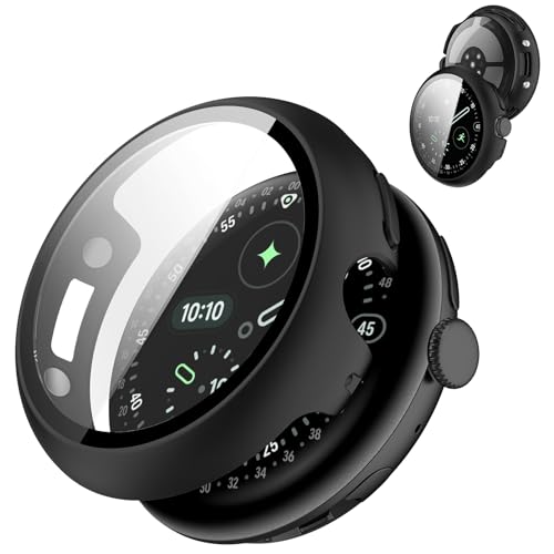 For Google Pixel Watch 4 45mm �Ή� �P�[�X�yDKEYIT�z�����K���X ��̌^ Google Pixel Watch 4 45mm �ی�J�o�[ PC�f�ޒ����^ �����ȒP �ϏՌ� ��U�h�~ �����x �����ߗ� ���h�~ �S�ʕی� �w��