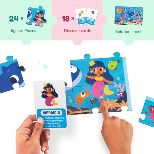 Image of Underwater Jigsaw Puzzles for Toddlers | Where is it? Sassy Sea - LoveDabble | Sea Animals Flashcards for Kids | Learning Toys & Puzzles for Kids | Birthday Gifts for Boys and Girls