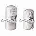 SCHLAGE FE595 PLY 626 FLA Plymouth Keypad Entry with Flex-Lock and Flair Style Levers, Brushed Chrome
