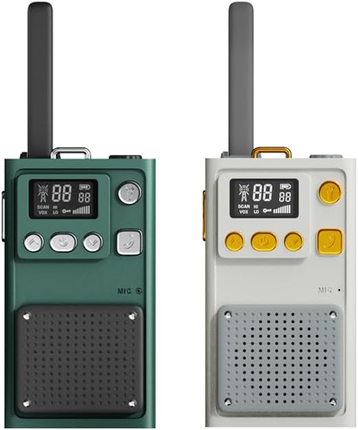The Smarty Toys W1A Long-Range Walkie Talkies – 2-Pack Rechargeable 2-Way Radios, 5 km Range, VOX Hands-Free + Channel Scan, Lightweight & Kid-Friendly – Ideal for Camping, Hiking, Backyard