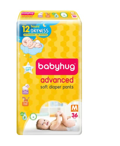 Image of Babyhug Advanced Pant Style Diaper Medium M 36 Pcs.