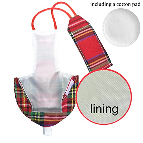 VANFAVORI-Bird-Diaper-Harness-Flight-Suit-Clothes-with-80-Inch-Leash-for-Parrots-Cockatiel-Pet-Birds-Including-A-Cotton-Pad-S-Size-Plaid