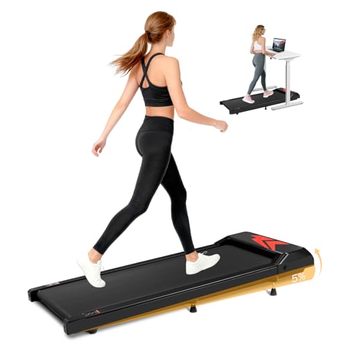 AiQInu Walking Pad Laufband für Zuhause, Walking Pad mit Steigung 5%, mit Fernbedienung LED-Anzeige und APP Bluetooth, M...