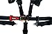 Tanaka Black Series Latch and Link 5 Points Safety Harness Set with Ultra Comfort Heavy Duty Shoulder Pads (for one seat/Youth use) (Black) (2
