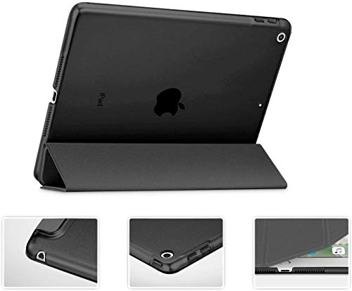 ProElite Faux Leather Smart Flip Case Cover for Apple iPad 10.2" 9th Gen (2021) / 8th Gen / 7th Gen with Stylus Pen, Black - Image 3