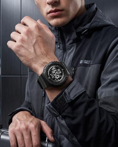 Image of V2A DIGITRON-AXON 2900 Digital Sports Watch for Men | Bold Round Display | Lightweight Waterproof Sports Watch with Alarm, Stopwatch, Backlight, Day & Date | Everyday Active Wear (Green)
