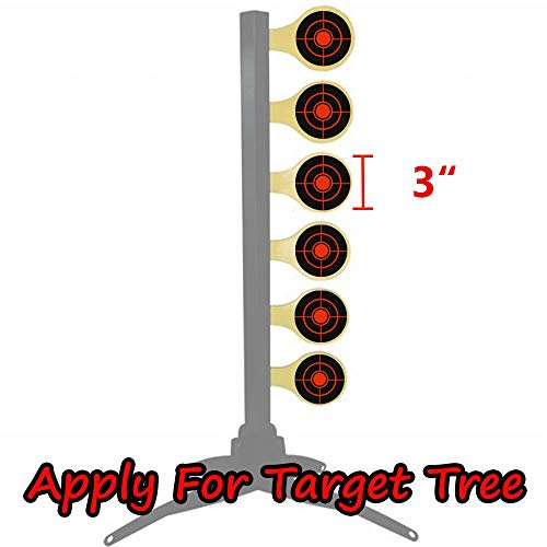 Gearoz Splatter Target Stickers, 3 Inch Reactive Paper Targets, 250 Pcs Adhesive Shooting Targets With Fluorescent Yellow Impact For Bb Gun, Pellet Gun, Airsoft, Rifle Shooting Practice #TOP1