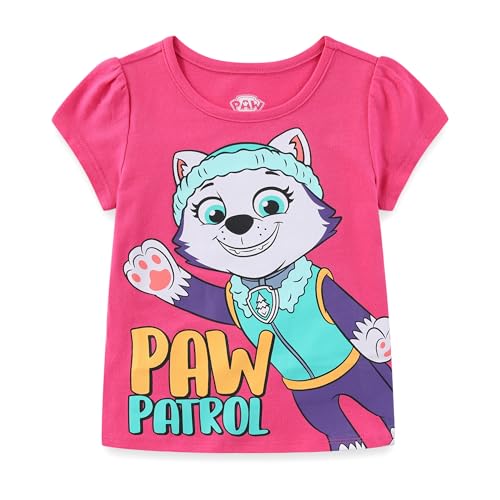 Paw Patrol Nickelodeon Skye and Everest Girls Short Sleeve Shirt 4 Pack for Toddler and Little Kids2