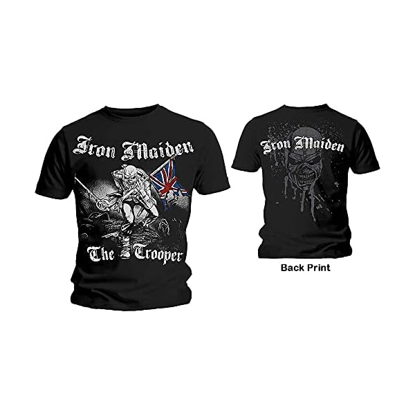 Rocks-off Herren Iron Maiden Sketched Trooper T-Shirt – Bild 4