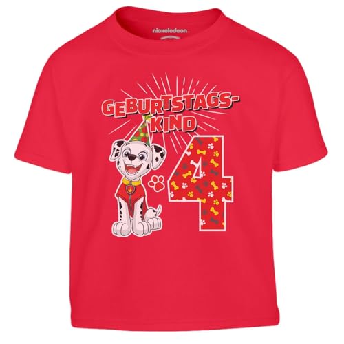 Geburtstagskind 4 Jahre Geburtstag Marshall Geschenk Kinder Jungen T-Shirt...