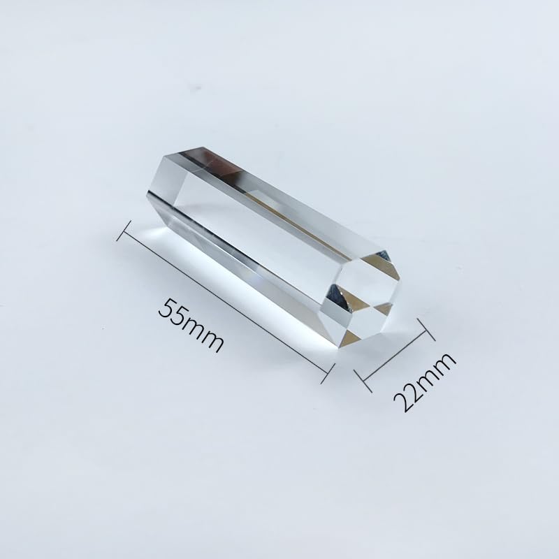 1PC 16.4X60mm 22X55mm 10.6X135mm Prism Light Guide Column Hexagonal Prism Physics Science Experiment Beam Splitting Prism(22X55mm)