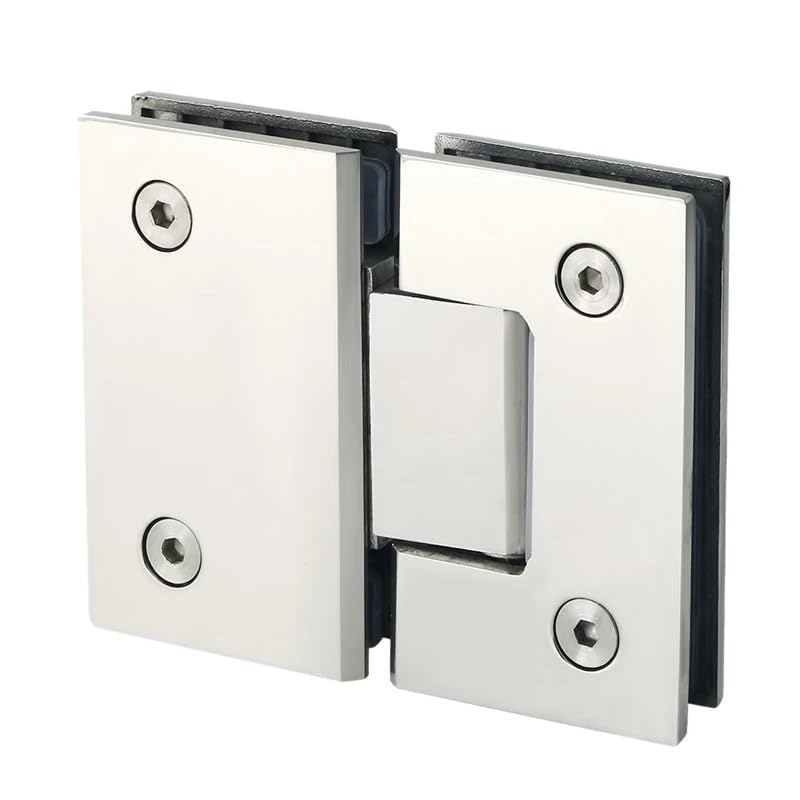 Vitrina de vidrio resistente de 180 grados for gabinete, clip for gabinete, bisagra for puerta de ducha de vidrio, piezas de repuesto de acero inoxidable pulido Bisagra plegable