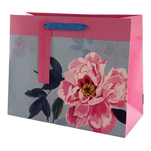 Hallmark Multi-Occasion Large Gift Bag - Elegant Pink And Blue Floral Design