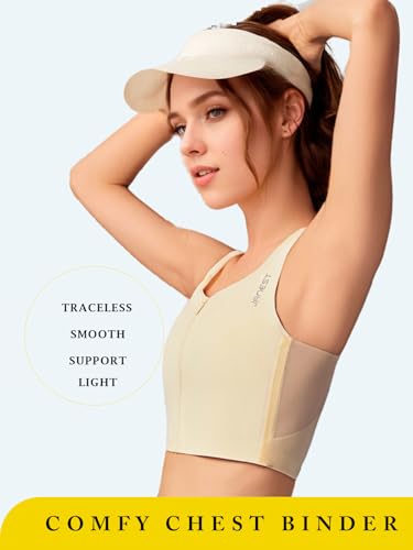Image of Chest Binder for Women,Traceless Binder Trans,Transgender FTM Binder Bra,Comfortable Breast Binder Tank top