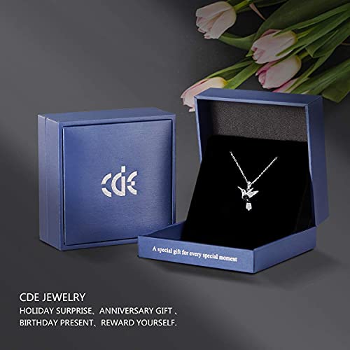 Cde Christmas Gifts Jewelry For Women Pendant Necklace Hummingbird Necklaces S925 Sterling Silver Necklaces For Women Embellished With Crystals Jewelry For Women, Animal Necklace Gifts For Mom Grandma Her Ladies Girls #TOP3