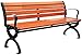 Panchina da Esterno Panchina da Patio Mobili da Portico Anteriore Panchine da terrazza da Giardino Panchine da Parco con Schienale braccioli Anticor da Esterno (120 cm) () immagine