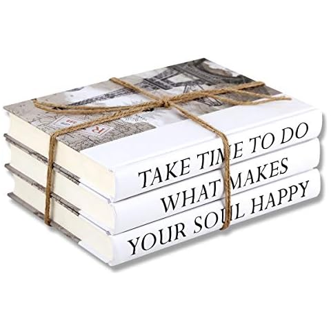 Exood 3 Piece Take Quote Decorative Book Set,Fashion Decoration Book,Hardcover Book For Decor | Fashion Designer Books,Fashion Design Book Stack,Display Books For Coffee Tables and Shelves Cover