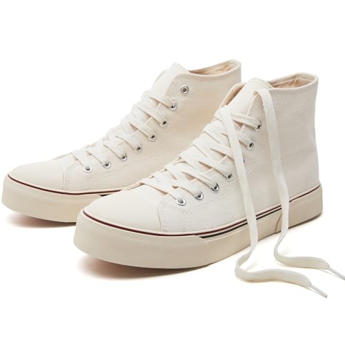 Image of hash bubbie High Top Canvas Sneakers Fashion Walking Shoes | high tops non slip on walking breathable casual comfortable lace up tennis shoes