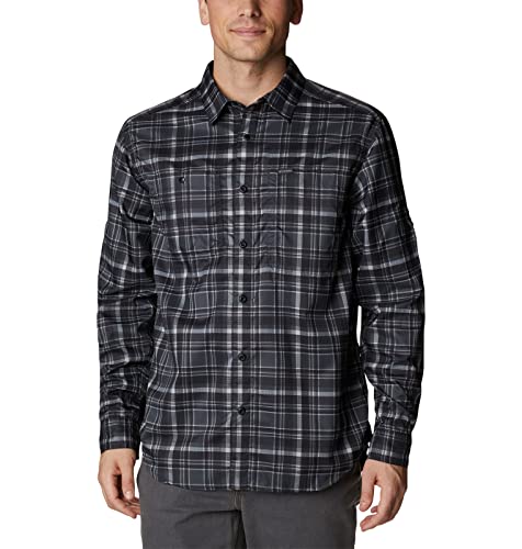 Image of Columbia Men Omni-Shade Silver Ridge Utility Lite Plaid Hiking and Trekking Long Sleeve Shirt