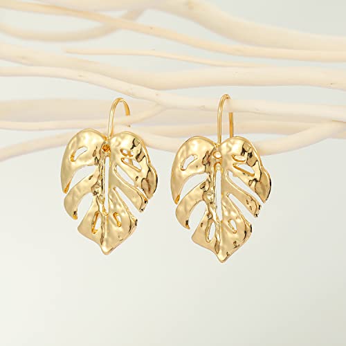 Bohemian Plant Leaf Drop Dangle Earrings Unique Monstera Leaves Dangle Earring Fashion Jewelry for Women Girls3