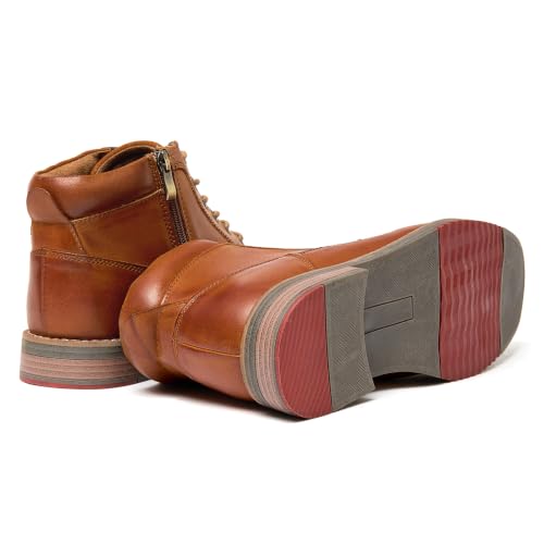 Image of Arkbird Men's Dress Boots Genuine Leather Cap Toe Ankle Boot with Side Zipper for Casual Business Formal Wear