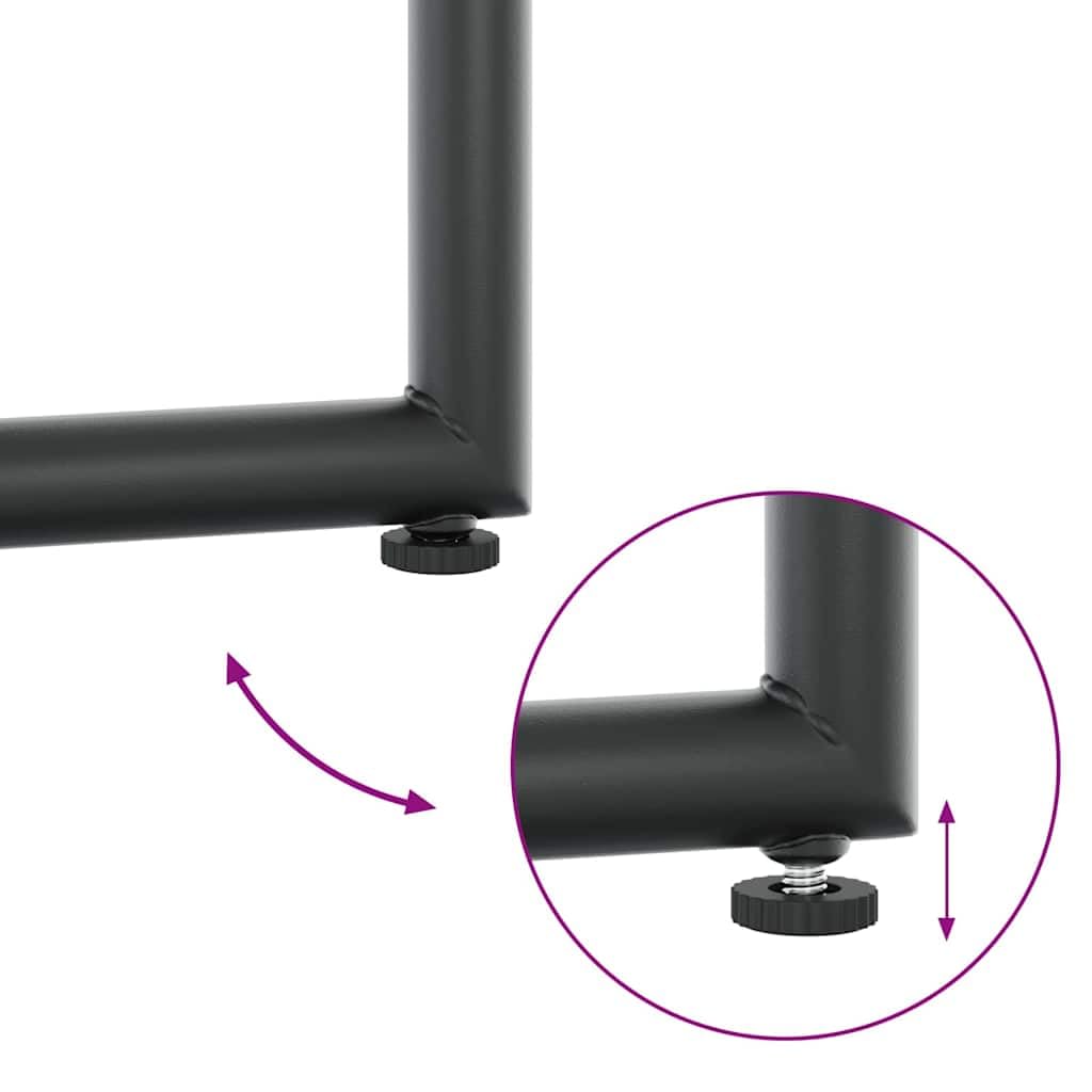 vidaXL Set da Pranzo per Giardino 9 PCS Nero Acciaio, Cene all'aperto, Set Moderni per Patio, mobili da Giardino, Tavolo Esterno, Stile Contemporaneo