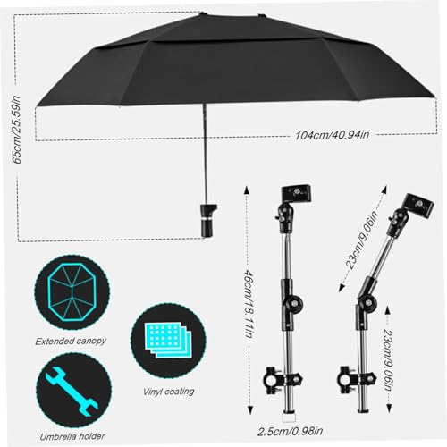 Sombrilla para cochecito universal y ajustable con protección UV para silla de paseo 2