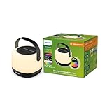 PHILIPS LED Solar Portable Light, 3-in-1 Light Setting 1-Pack Bright White (3000K), Color Changing Solar Light with 80/20 Lumen, Waterproof and Rechargeable