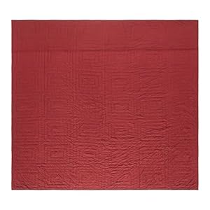 VHC Brands Quilt CaliforniaLuxury King Cotton Quilt Country Bedding Connell Collection Size 115×124 Burgundy
