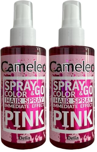 Cameleo - Spray & Go - Farbspray für die Haare - Rosa - für blondes, platinblondes & graues Haar - einfach sprühen & fertig - semi-permanent - sofortiges Ergebnis - Karneval Haarfarbe Spray - 150 ml