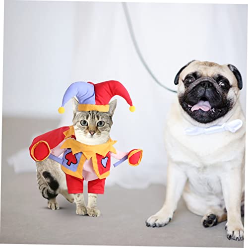 Disfraz para perro con gorro decorativo rojo talla S miniatura 5