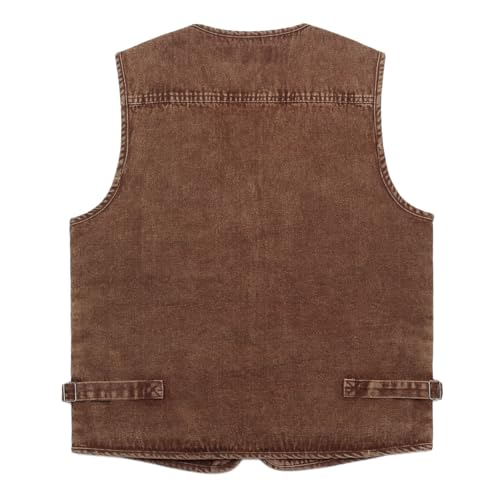 Colete masculino casual com zíper com vários bolsos ao ar livre, viagem, pesca, caça, foto, utilitár