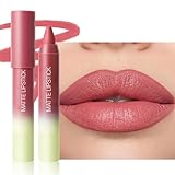 Erinde Rouge à Lèvres Longue Tenue 2 en 1, Crayon à Lèvres & Rouge à Lèvres Mat, Waterproof, Haute Pigmentation, Texture Velours, Confort & Hydratation #03
