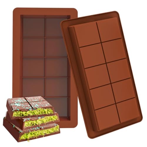 La Mejor Recopilación de Moldes para dulces al mejor precio. 40 DACUAN 2 moldes de silicona para chocolate, moldes adecuados para dulces de mermelada de chocolate y pistacho