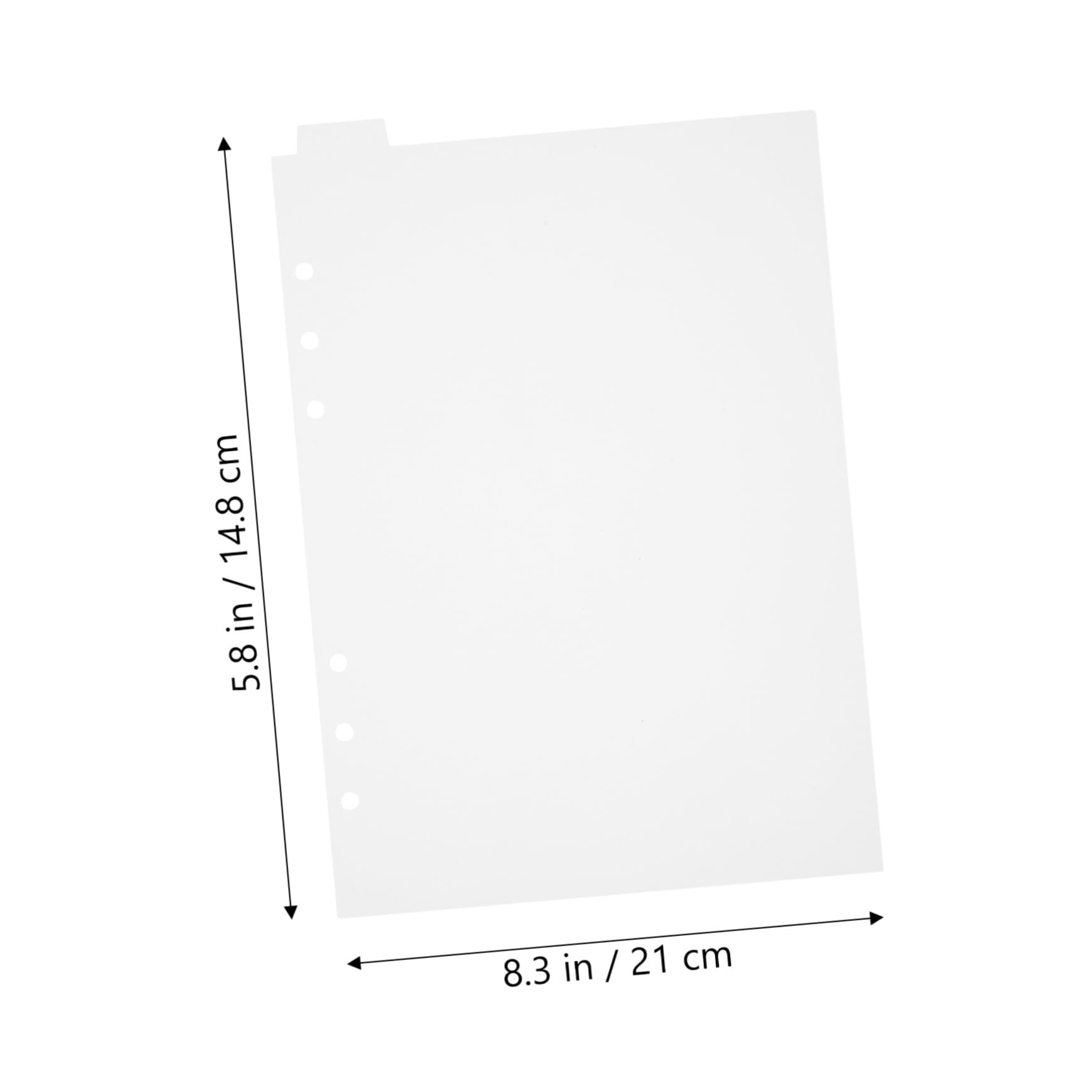 ABOOFAN 6pcs PVC A5 Size Dividers for 6 Ring Binder Transparent Plastic Binder Divider for Personal Organiser - Image 2